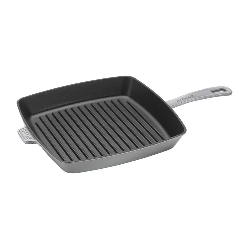 Staub 12" Square Grill Pan - Graphite Grey