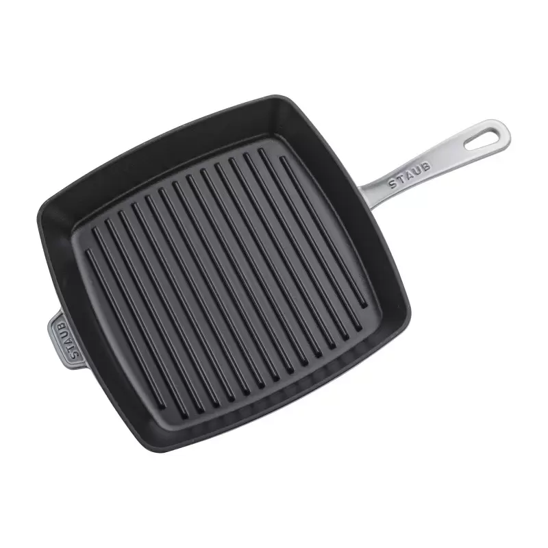 Staub 12" Square Grill Pan - Graphite Grey