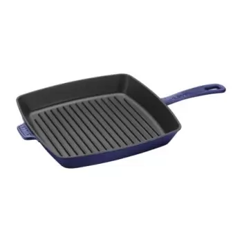 Staub 12" Square Grill Pan - Dark Blue