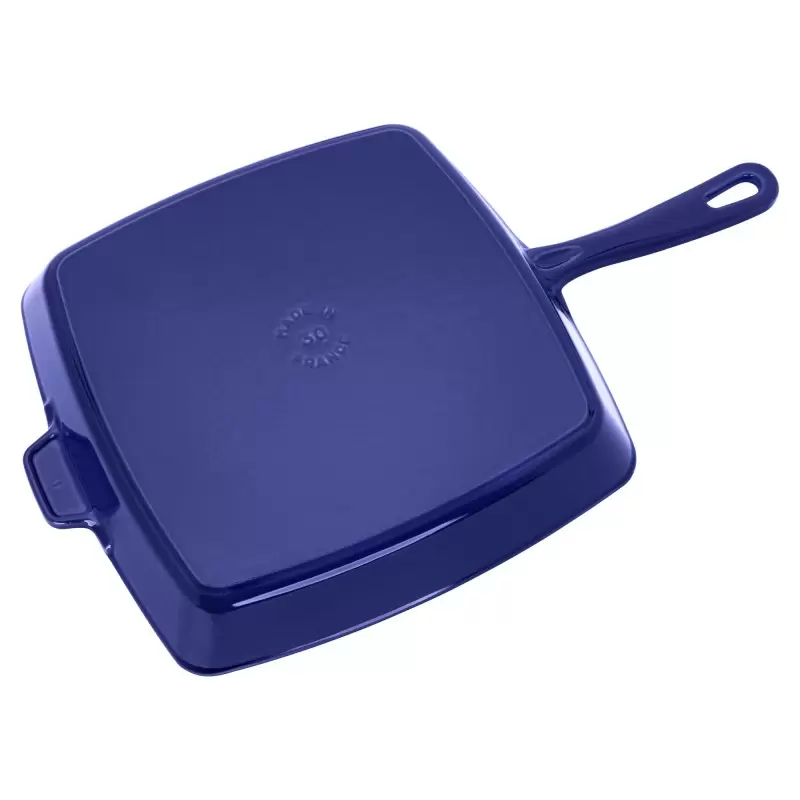 Staub 12" Square Grill Pan - Dark Blue