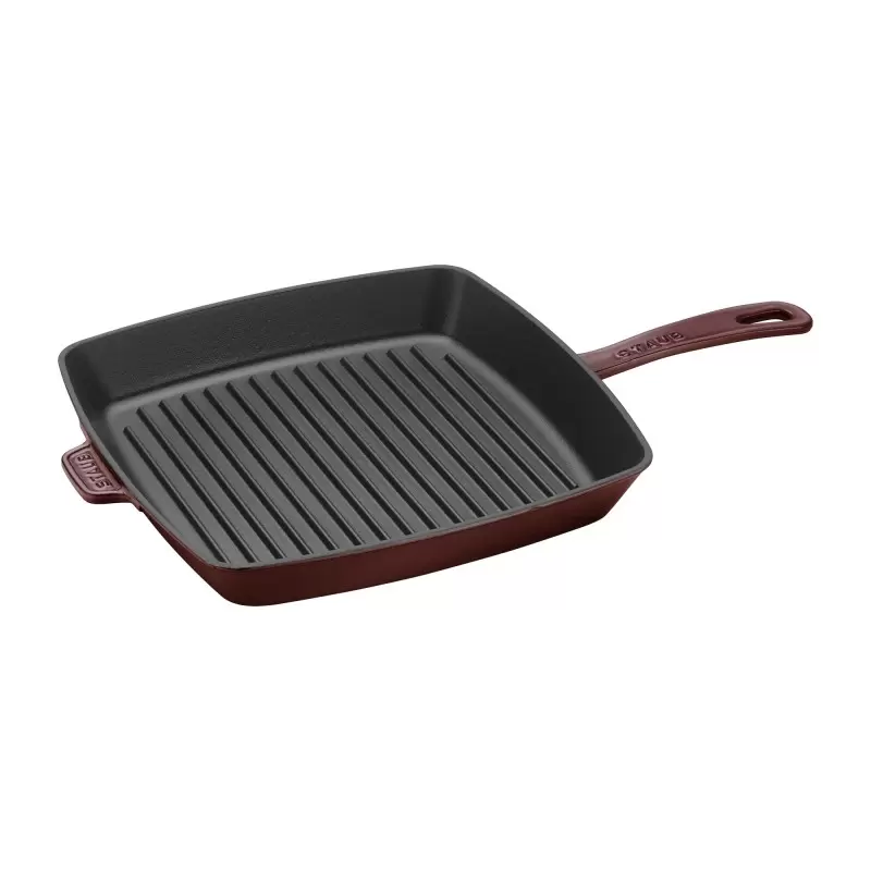 Staub 12" Square Grill Pan - Grenadine