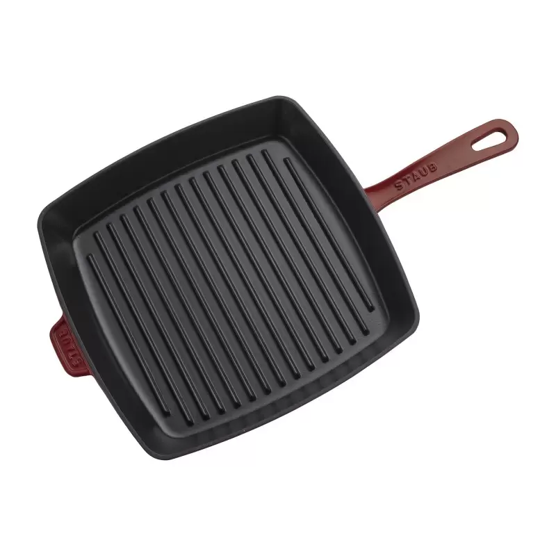 Staub 12" Square Grill Pan - Grenadine