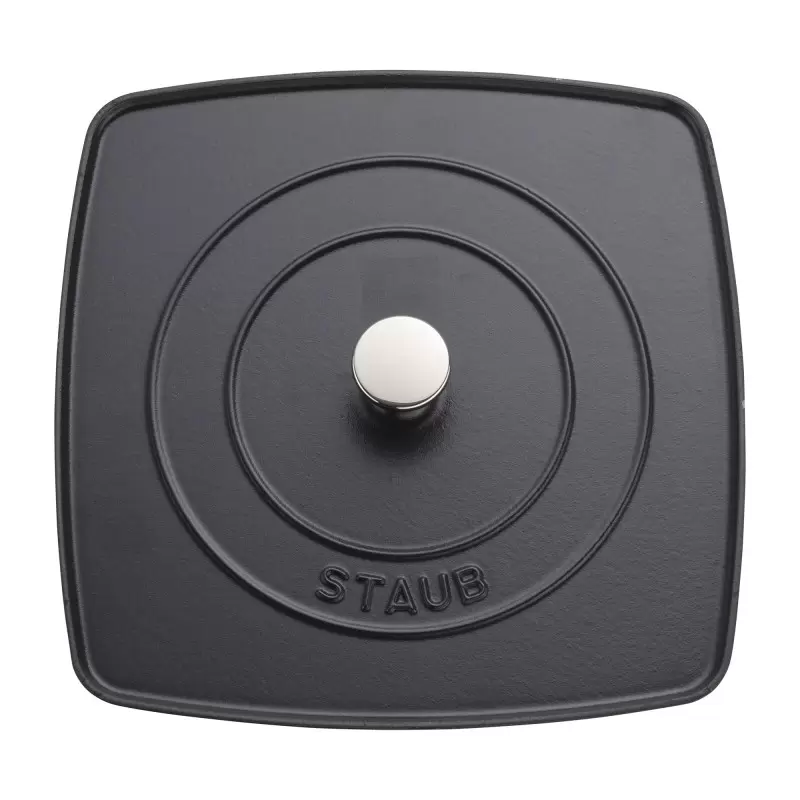 Staub 10.3" Square Grill Press - Black