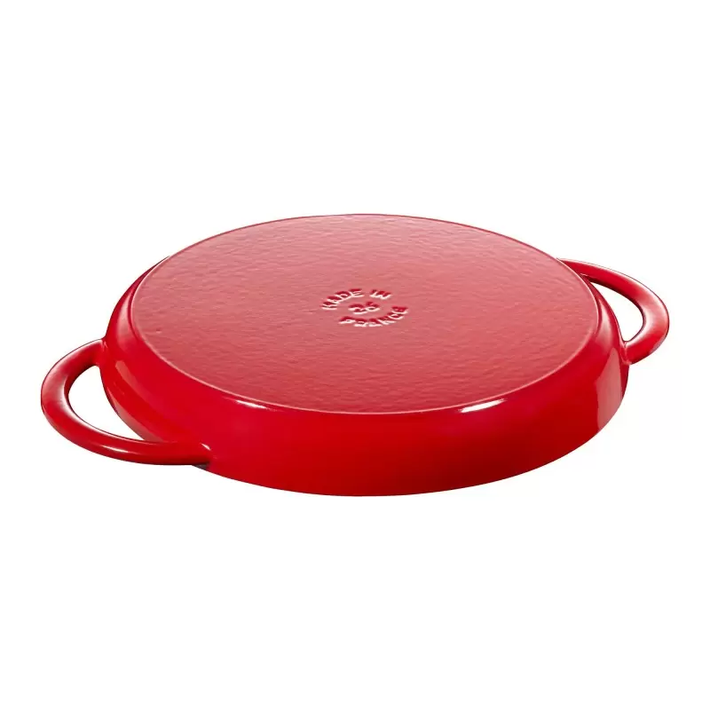 Staub 10" Round Double Handle Pure Grill - Cherry