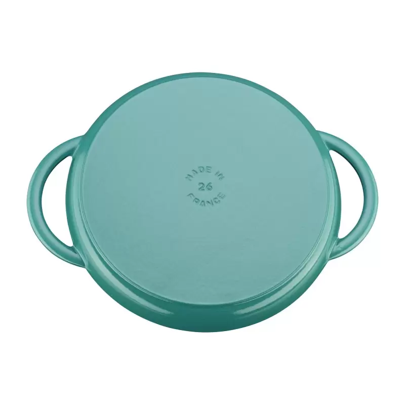 Staub 10" Round Double Handle Pure Grill - Turquoise