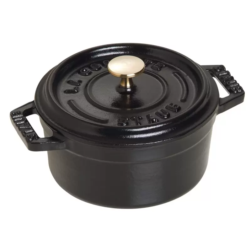 Staub 0.25-qt Mini Round Dutch Oven - Black