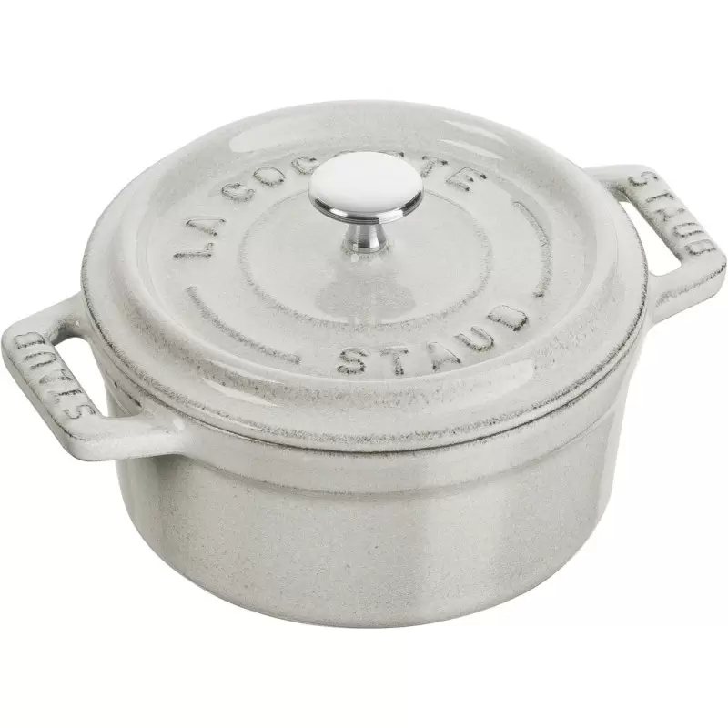 Staub 0.25-qt Mini Round Dutch Oven - White Truffle