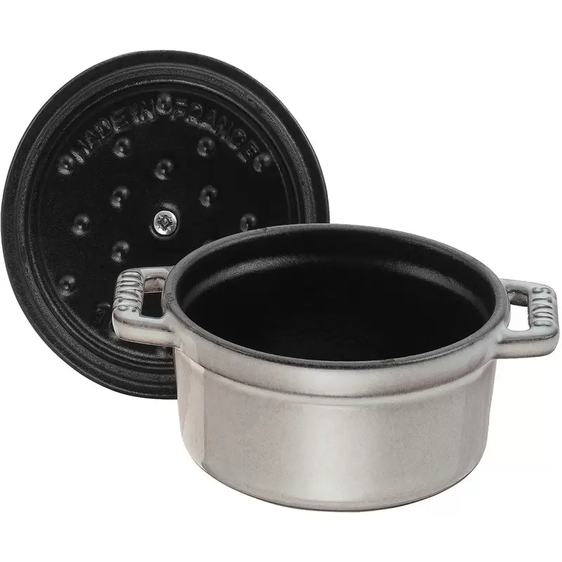 Staub 0.25-qt Mini Round Dutch Oven - Graphite Grey