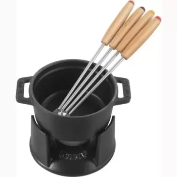 Staub 0.25-qt Mini Chocolate Fondue Set - Black