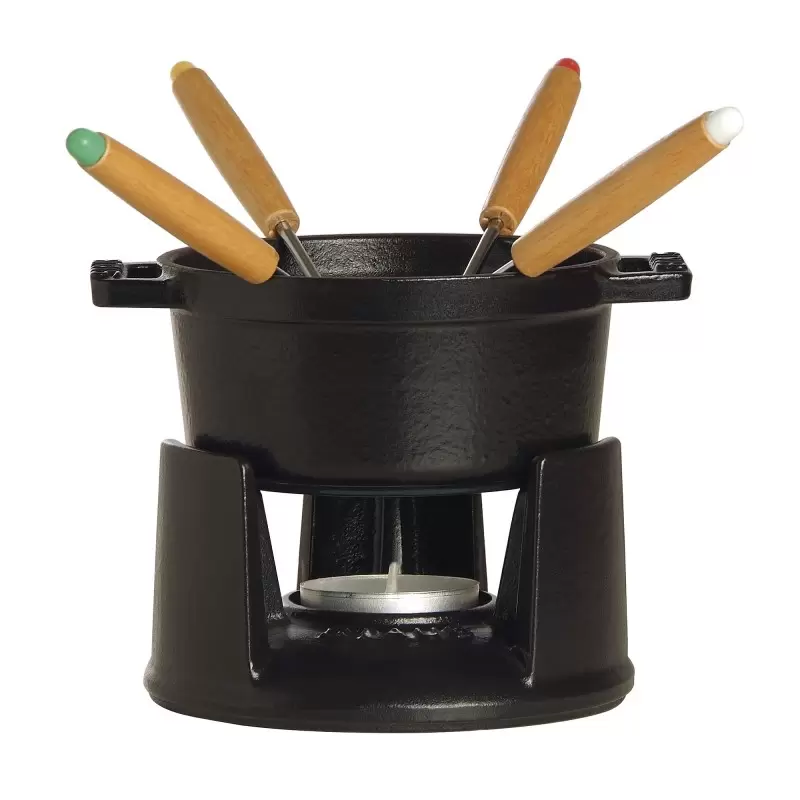 Staub 0.25-qt Mini Chocolate Fondue Set - Black