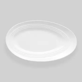 Bon Chef Slanted Oval Collection Plate 18"W x 10-5/8"D x 2-3/16"H - Slanted Oval