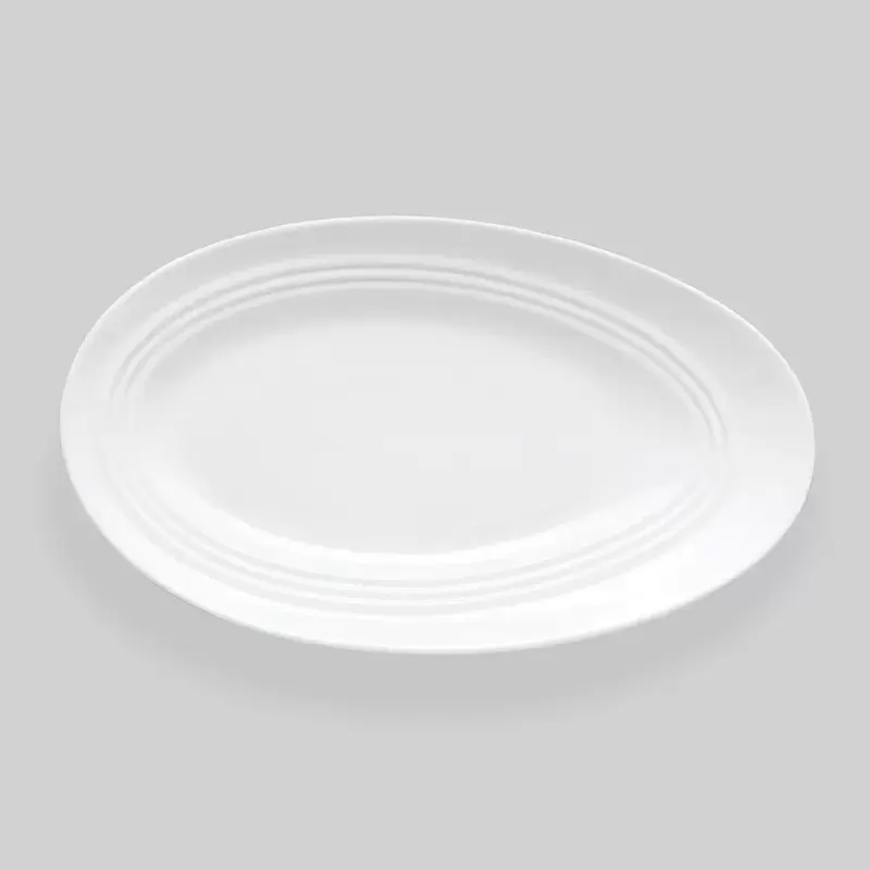 Bon Chef Slanted Oval Collection Plate 18"W x 10-5/8"D x 2-3/16"H - Slanted Oval