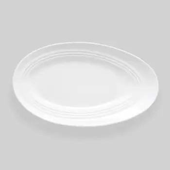 Bon Chef Slanted Oval Collection Plate 14"W x 8-2/5"D x 1-11/16"H - Slanted Oval