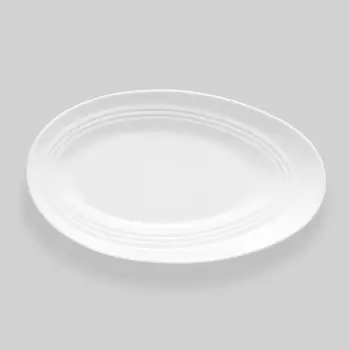 Bon Chef Slanted Oval Collection Plate 12-9/20" x 7-1/2" x 1-13/25" - Slanted Oval