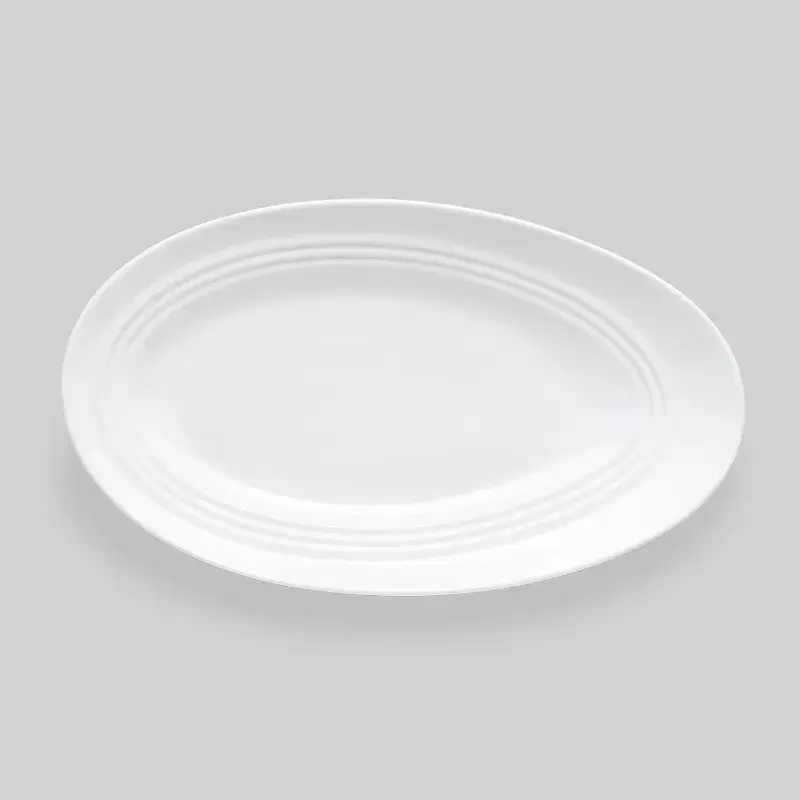 Bon Chef Slanted Oval Collection Plate 11" x 6-1/2" x 1-7/20" - Slanted Oval