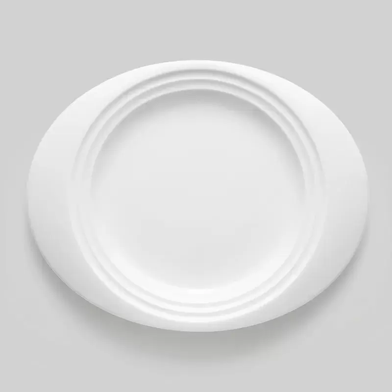 Bon Chef Concentrics Salad Plate 11-1/10" x 8-4/5" x 91/100" - Oval