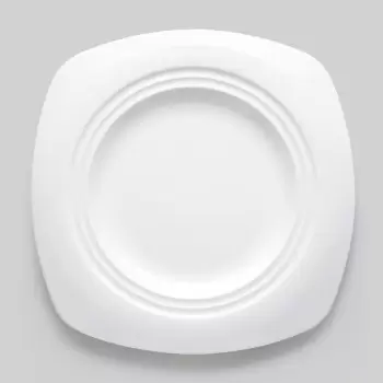 Bon Chef Concentrics Salad Plate 8-1/2" x 8-1/2" - Soft Square - Rounded Corners