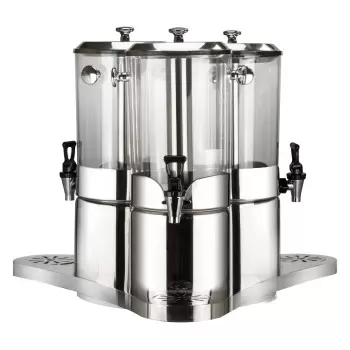 Bon Chef Juice Dispenser Triple - (3) 2 Gallon Each Cylinder - 26-1/2" X 26-1/2" X X 22"H O.A.