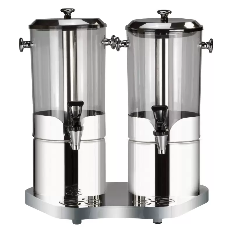 Bon Chef Juice Dispenser Double - (2) 2 Gallon Each Cylinder - 19-1/4" X 10-1/2" X 22"H O.A.