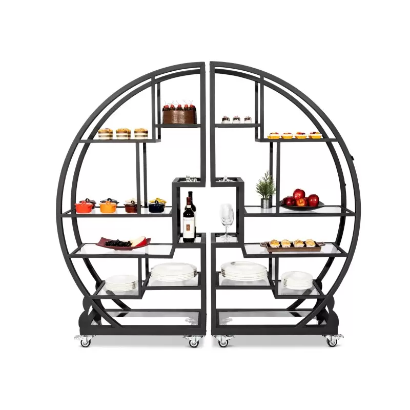 Bon Chef Mobile Buffet Tower 2-Piece Set - 72"W x 14"D x 70-1/4"H