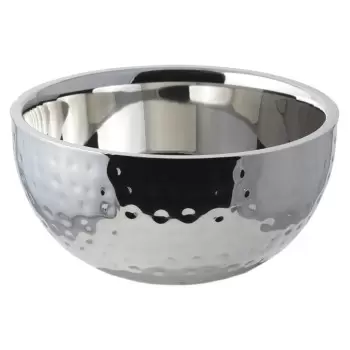 Bon Chef Double wall stainless steel Bowl - Hammered finish 2 qt. 8 oz. - 8-1/2" dia. x 4-1/2"