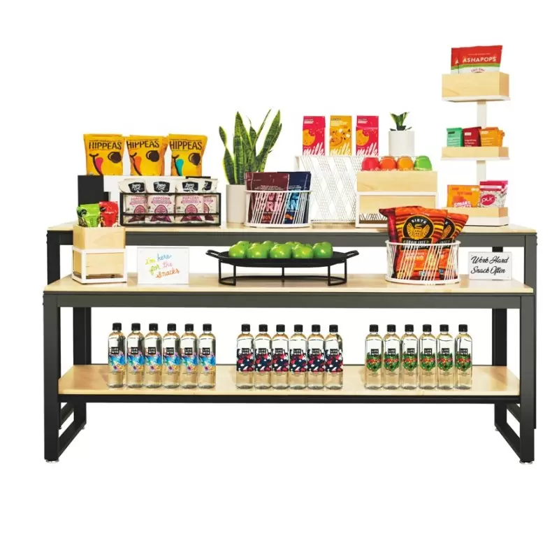 Cal-Mil Blonde 72" x 24" x 34" White Merchandising Table