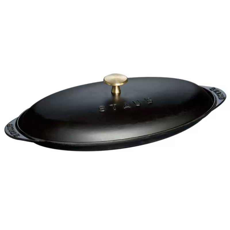 Staub 14.5" X 8" Covered Fish Pan - Black