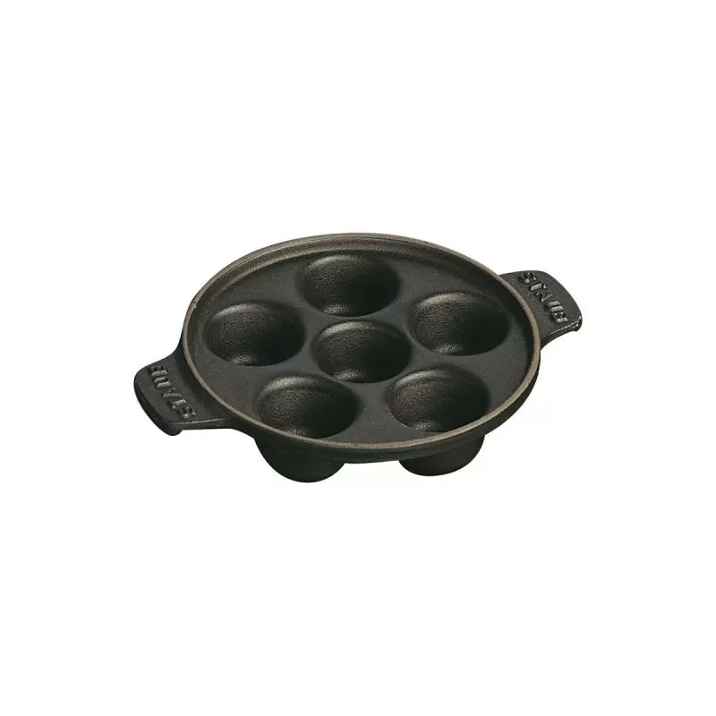 Staub 5.75" Escargot Dish with 6 holes - Black