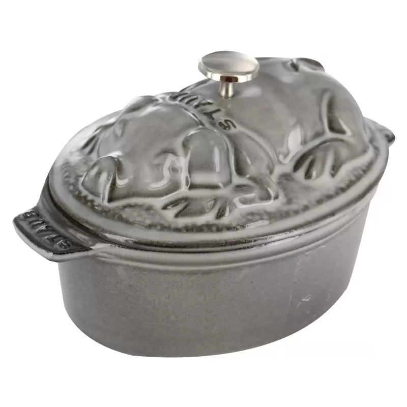 Staub 1-qt Pig Dutch Oven - Graphite Grey