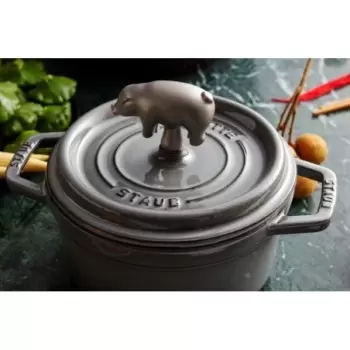 Staub Animal Stainlees Steel Knob - Pig