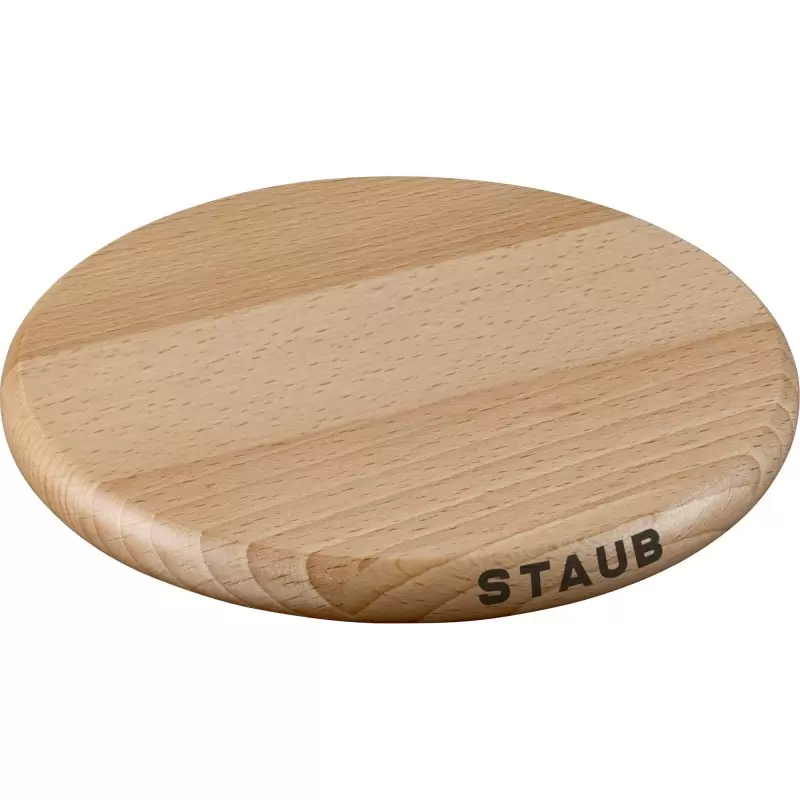 Staub 6" Round Magnetic Wood Trivet