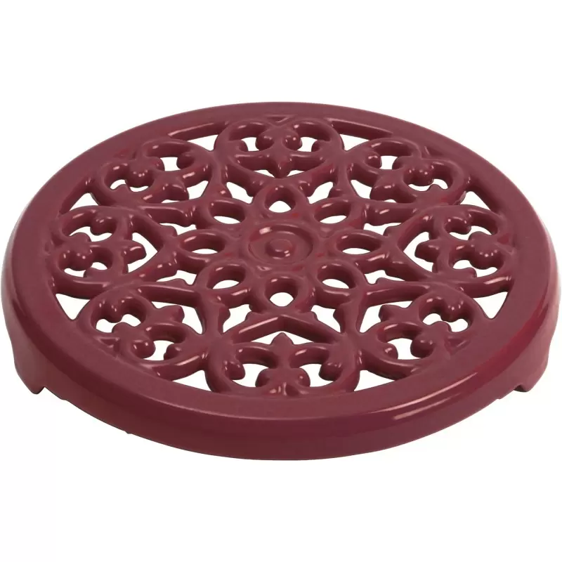 Staub 9" Round Cast Iron Lilly Trivet - Grenadine