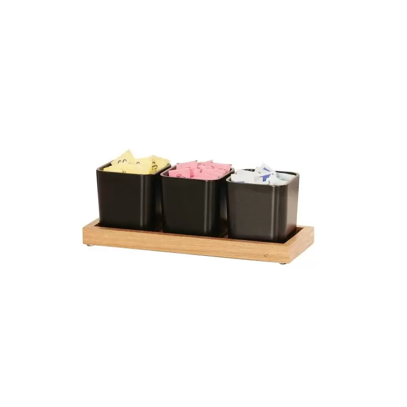 Cal-Mil Sydney Square Black Jar - Oak