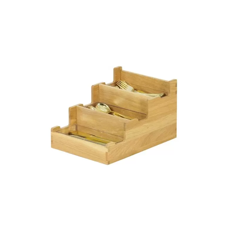 Cal-Mil Sydney 3 Section Flatware Holder - Oak