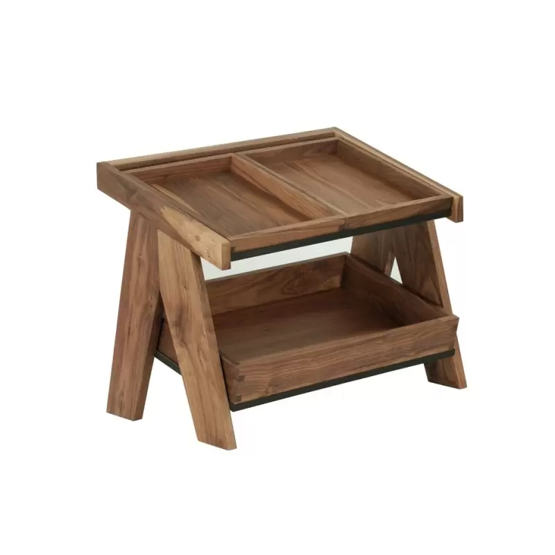 Cal-Mil Sydney 12 x 20 - 2 Tier Merchandiser - Walnut