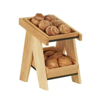 Cal-Mil Sydney 10 x 12 - 2 Tier Merchandiser - Oak