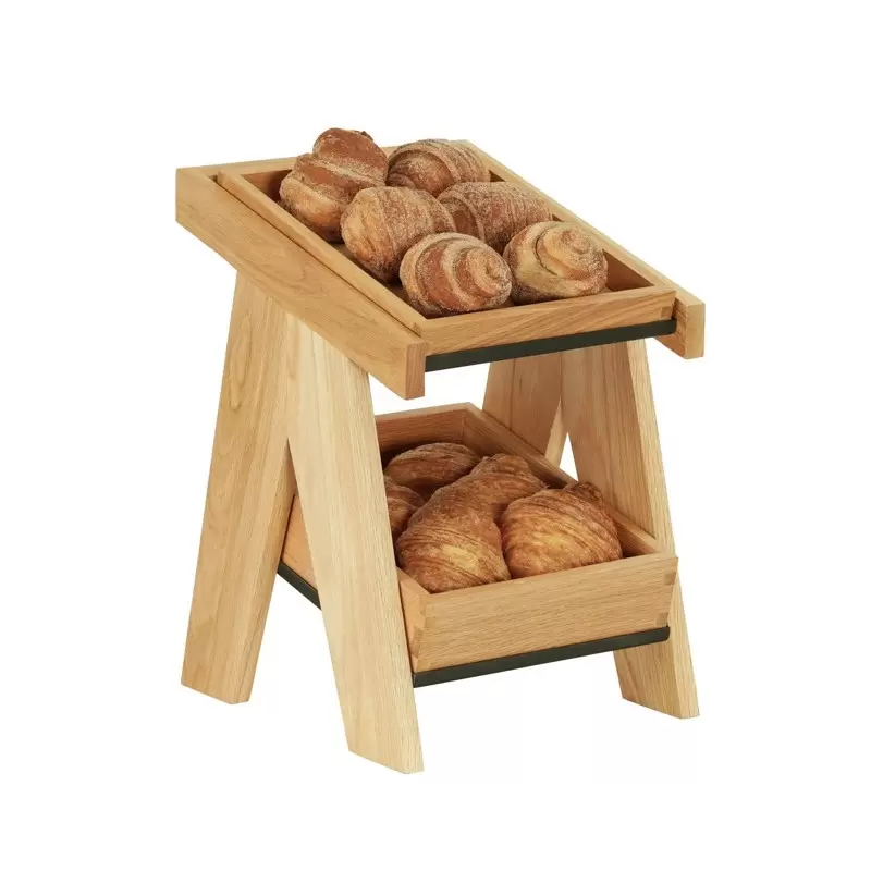 Cal-Mil Sydney 10 x 12 - 2 Tier Merchandiser - Oak