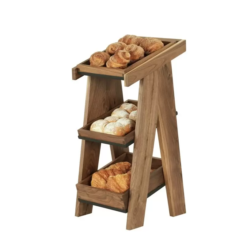 Cal-Mil Sydney 10 x 12 - 3 Tier Merchandiser - Walnut