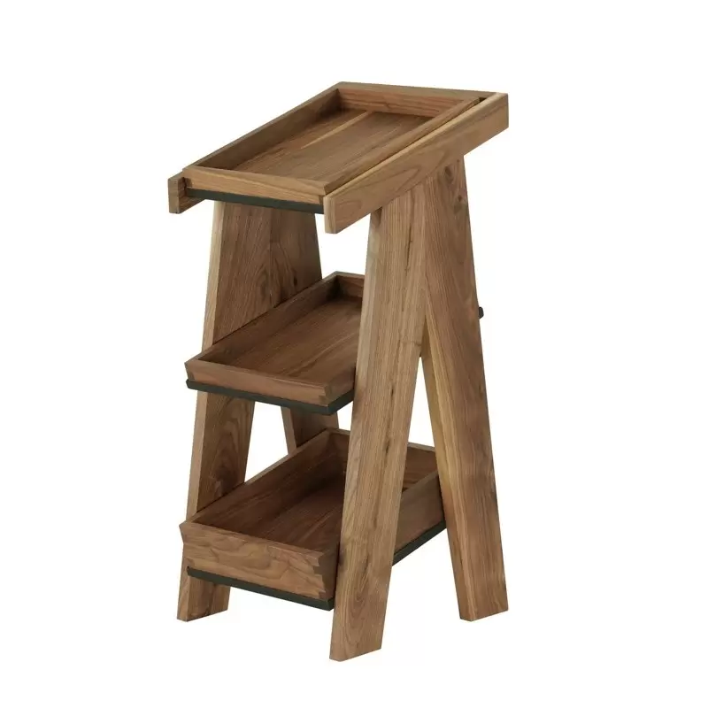 Cal-Mil Sydney 10 x 12 - 3 Tier Merchandiser - Walnut