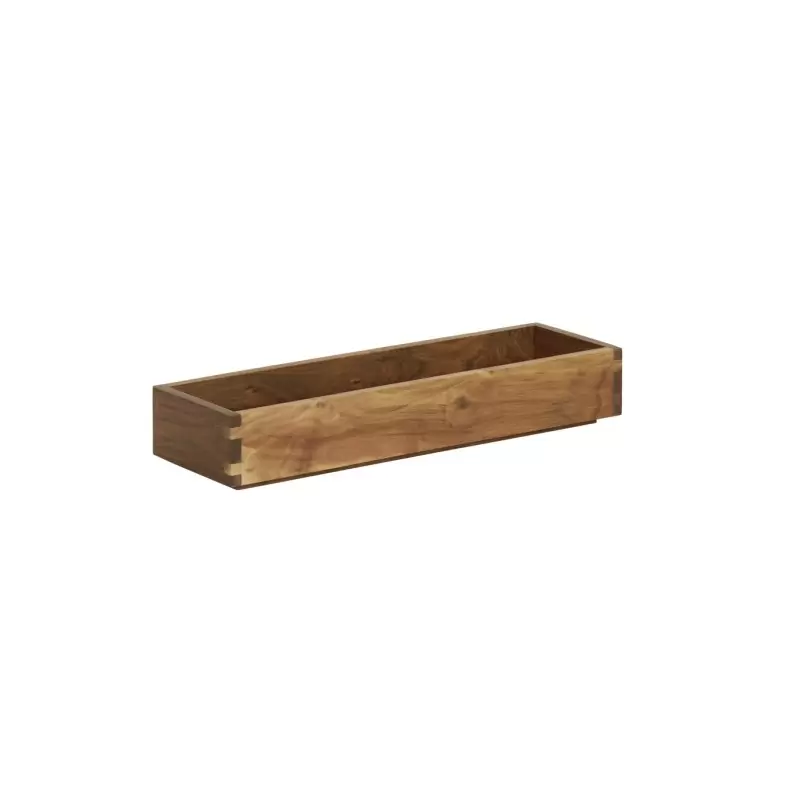 Cal-Mil Sydney 20 x 6 x 3 Wooden Shallow Tray - Walnut