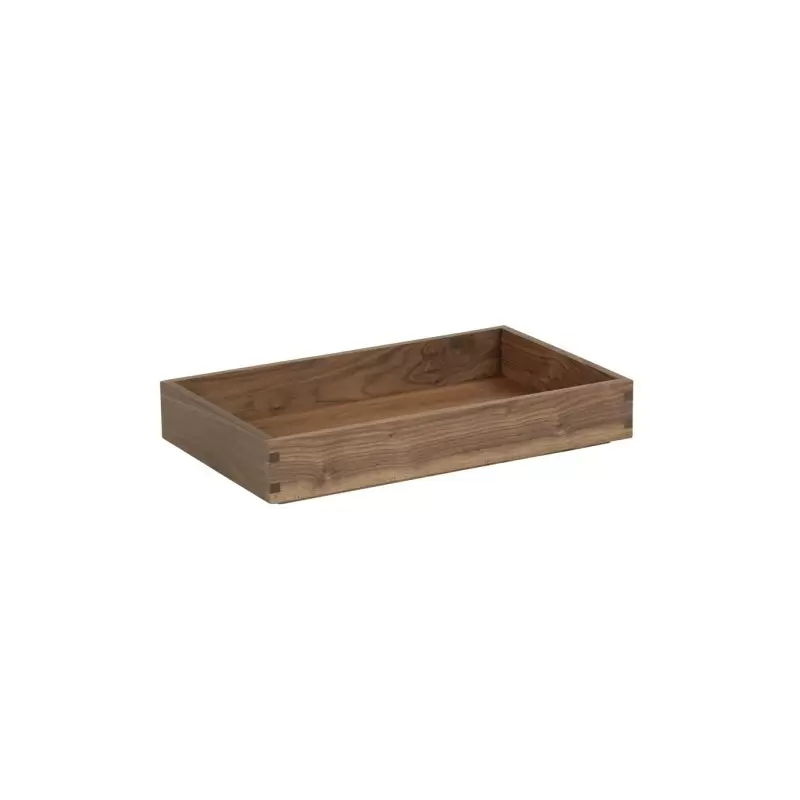 Cal-Mil Sydney 12 x 20 x 3H Wooden Shallow Tray - Walnut