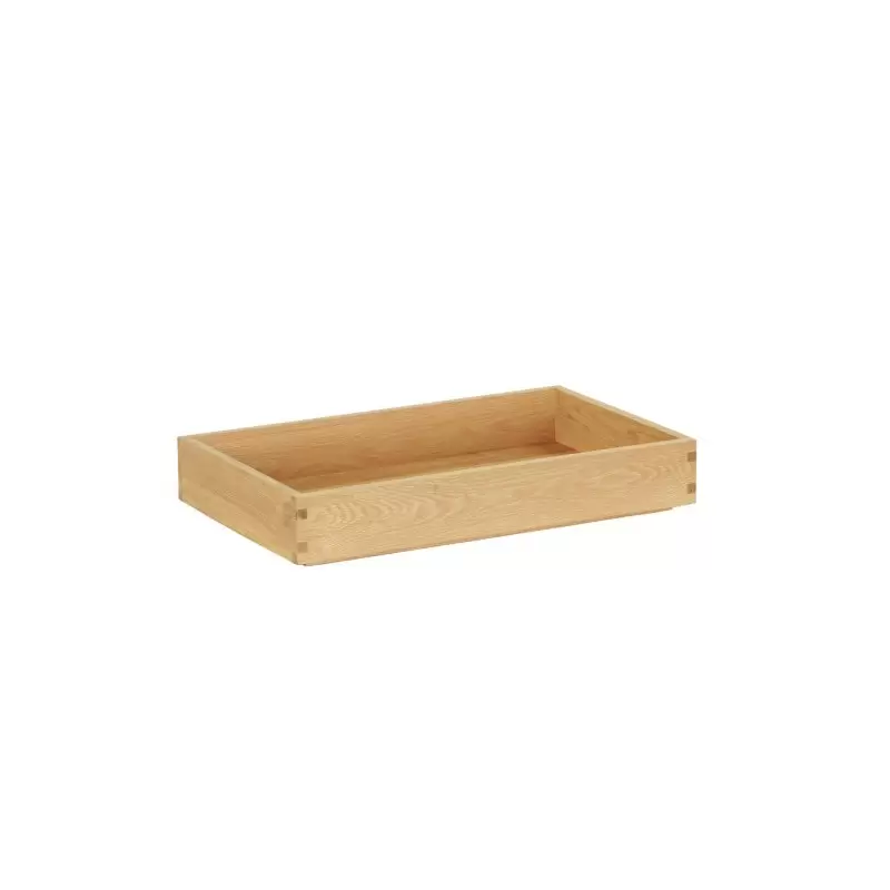 Cal-Mil Sydney 12 x 20 x 3H Wooden Shallow Tray - Oak