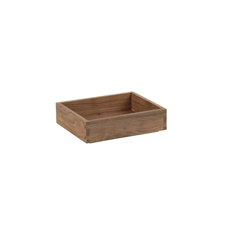 Cal-Mil Sydney 10 x 12 x 3H Wooden Shallow Tray - Walnut