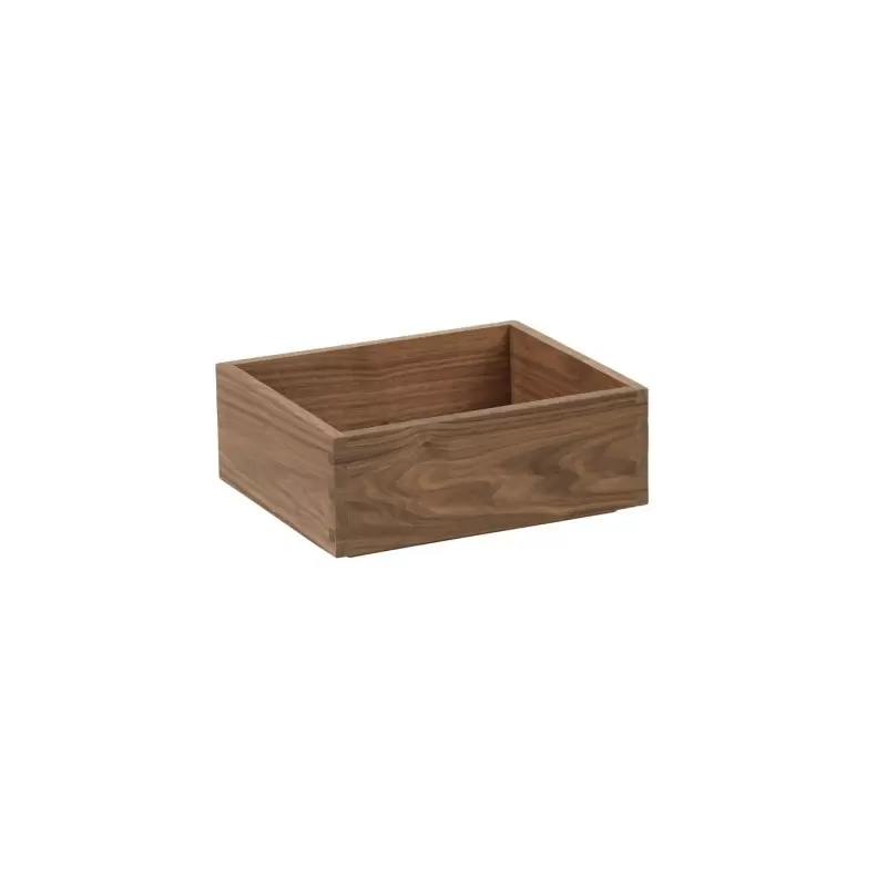 Cal-Mil Sydney 10 x 12 x 6H Wooden Shallow Tray - Walnut