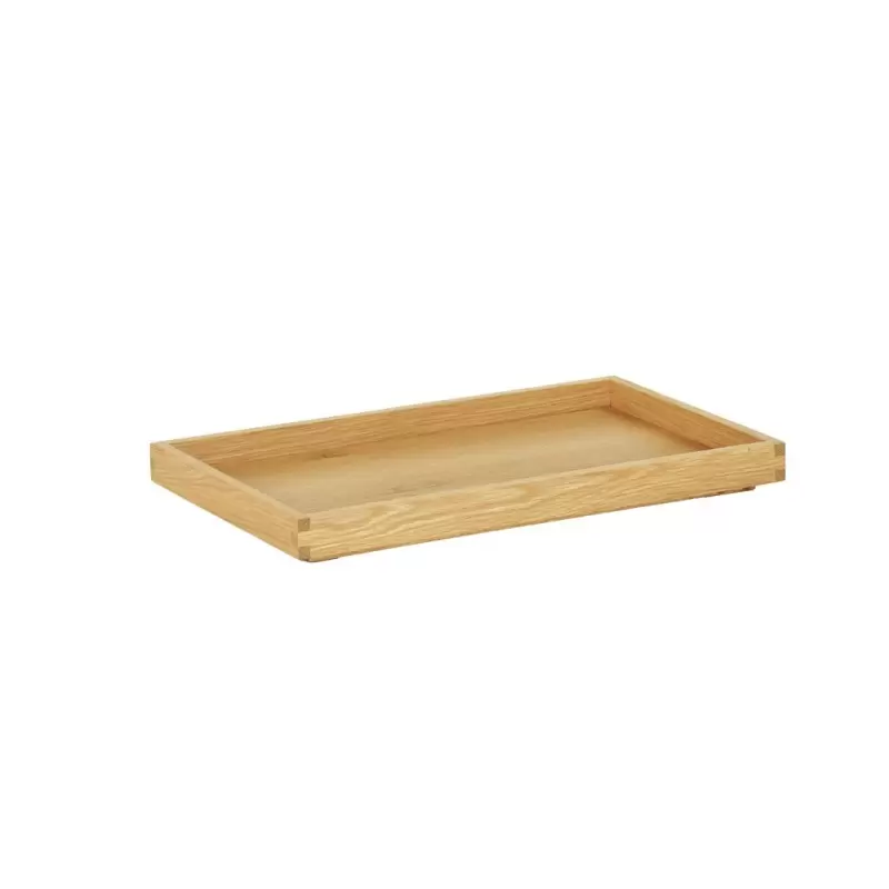 Cal-Mil Sydney 12 x 20 x 1.5H Wooden Shallow Tray - Oak