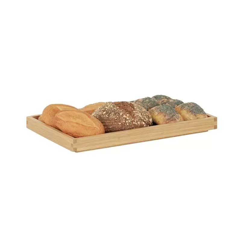 Cal-Mil Sydney 12 x 20 x 1.5H Wooden Shallow Tray - Oak