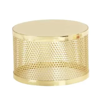 Cal-Mil Monaco 7 1/2" x 5" Round Gold Metal Display Riser Display