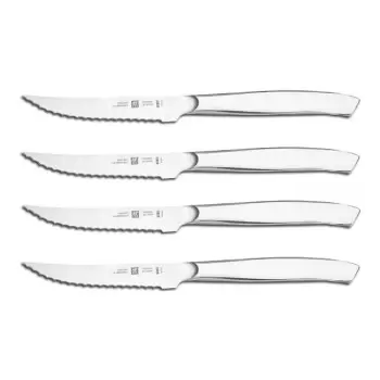 Zwilling 4pc Stainless Steel Serrated Mignon Steak Knife Set