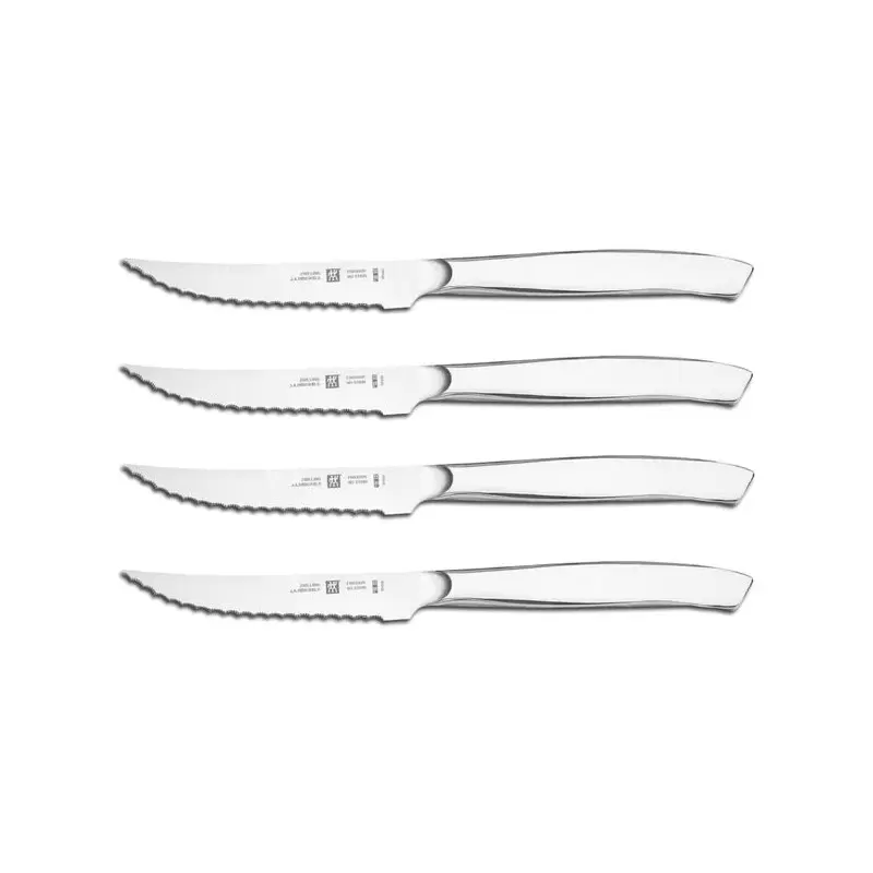 Zwilling 4pc Stainless Steel Serrated Mignon Steak Knife Set