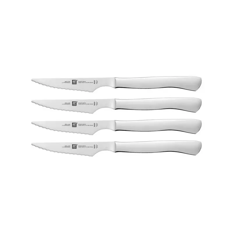 Zwilling 4pc Stainless Steel Serrated Steak Knife Set